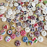 Wooden Button Cartoon Button Button Button Children Clothes Button Various Big Quan Doll Accessories