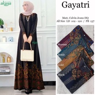 NEWEST JUMBO SONGKET GAMIS GAYATRI DRESS ORIGINAL BY AKASIA CALVIN JEANS PREMIUM HQ BATIK JUMBO XXL 