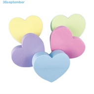 SEPTEMBER Sticky Notes, Heart Shaped 120 Sheets Memo Pad, Notebook Planner Writing Pads Candy Color 