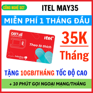 ( MIỄN PHÍ 1 THÁNG ĐẦU ) Sim 4G iTel Mạng Vinaphone Gói Data 1 TỶ G Data Tốc Độ Cao Truy Cập Mạng Xã