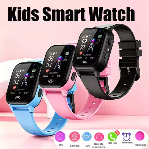 Kids Smart Watch 5G GPS WIFI Video Sim Card Call SOS Download Child Smartwatch Camera Monitor Tracke