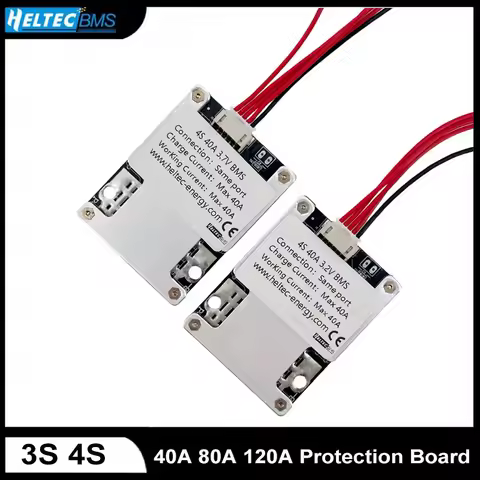 40A 80A 120A 3S Li-ion 4S Lifepo4 Lithium Battery Protection Board 12V 18650 3.7V 3.2V with Balance 