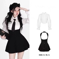Young Swan Swan Swan Preppy Style Suit Long-Sleeved Shirt Tie Strap Skirt Student School Uniform Uni