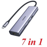 Ugreen 90568 4K30Hz 7in1 USB type C to 2*USB3.0 + HDMI + RJ45 + SD & TF + PD Converter cm512
