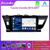Acodo 4+64G Android 10.0 Car Radio Multimedia Player For Toyota Corolla Altis 2014-2016 Navigation Gps 2 Din