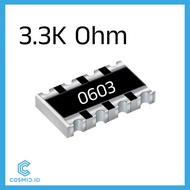 Array Resistor 8P4R 3.3 KiloOhm K 3.3KOhm 3.3K 3K3 SMD SMT SMD0603