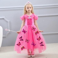 Xie BUTTERFLY DRESS PINK cinderella children's costume BUTTERFLY cinderella party DRESS