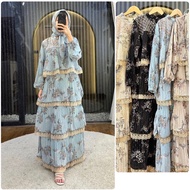Gamis Women hijab set by gracias Floral motif 664 1034