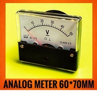 ANALOG AMP METER VOLT METER PANEL METER 60*70 MM (BACK 52MM)