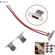 SUCHENHD Female Connector Jack, 2P Type-C USB Jack, Charging Data Port Type-C Plug 2Pin Strip Line O