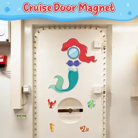 7 Pcs Waterproof Ocean Fish Magnets, Cruise & Birthday Cabin Decor, Ideal for Carnival, Holidays and
