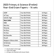 Top schools 2023 Primary 6 Preliminary (P6) PSLE Exam Paper
