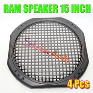 4 Pcs Grill Speaker 15" / Ram Speaker 15 In / Bingkai Speaker Plastik 15 Inch / Tutup Woofer