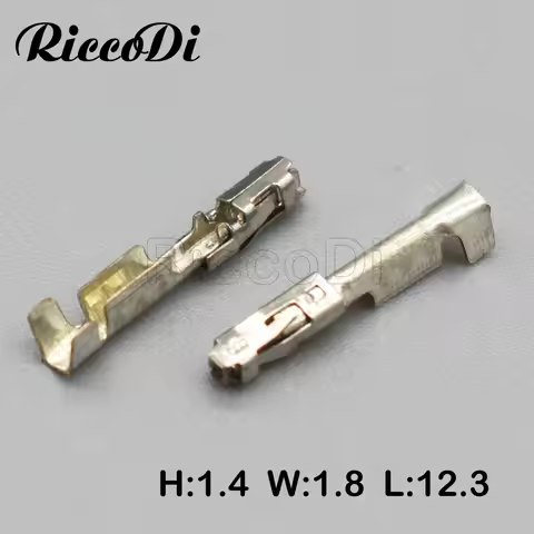 50Pcs 0.6mm Female Brass Tinned Automotive Crimp Wire Terminal Connector Splice Pins H62 DJ623-0.6×0