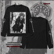 Longsleeve Pagar Nusa Horseman Fighter Trident | Cotton Combed 24s A2 Full Back | Eightysix Merch