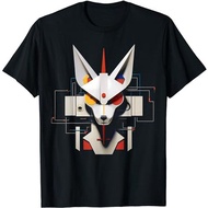 Fox Fantasy Artwork Geometric T-Shirt - Animal Art Fox T-Shirt