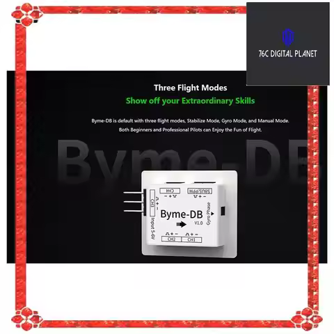 24-Hour Delivery Byme-DB Fixed Wing Flight Control Built-In Gyroscope For Delta Wing Micro-Paper Pla
