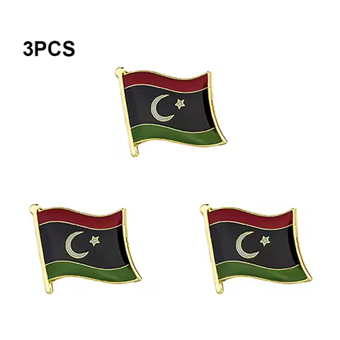 1-3-5-10-50-100pcs Libya Badge Brooch Natinal Lapel Pins Flag Lapel Pins Country Flag Badge