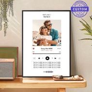 1Pc Gifts For Couples, Personalized Photo Frames With Your Favorite Songs. Can Be Used As Posters, C