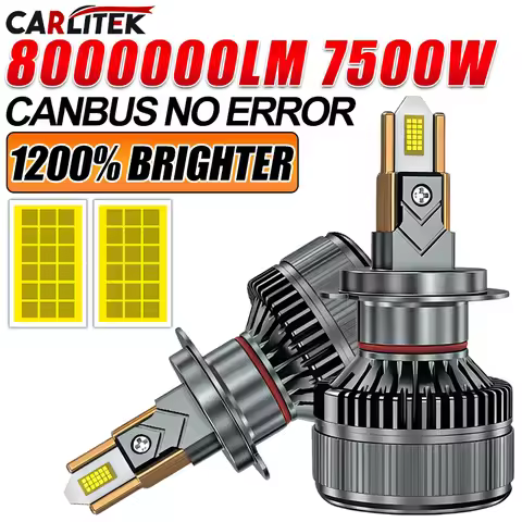 7500W H4 H7 Led Car Headlights Bulb Canbus 6 Copper Tube 6000K Led H1 H8 H9 H11 HB3 9005 HB4 9006 90