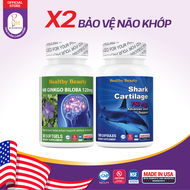 Combo X2 Bảo Vệ Não - Khớp (HB GINKGO BILOBA 120mg - 30V + HB SHARK CARTILARGE - 100V)