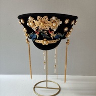 Ancient Costume Queen's Concubine Headdress Empress Hat Zhen Yan's Legend Flag Head