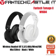 Fantech Tamago II WHG04 Wireless Headset (BT 5.3/2.4GHz/Wired/ENC Mic/22Hrs) – Black / White