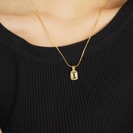 Plenty Aitana Emerald Necklace Stainless Steel - Gold