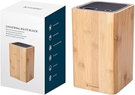 KITCHENDAO Knife Holder Universal with Slots for Scissors and Sharpening Rod, Knife Block Without Kn