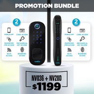 NOVAS Bundle 4B Promo | NV03G Smart Digital Gate Lock and NV28D WIFI Digital Door Lock in Black | FREE INSTALLATION