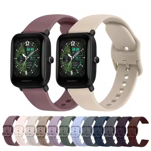 20mm Silicone Strap for Amazfit GTS 4 2 Mini/GTS 3/2e Band for Amazfit Bip 3 Pro/Bip U Pro/Bip Lite/