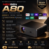 NexGen A80  Projector Android 14 with Dual WIFi Band Auto Focus and Keystone