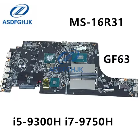 MS-16R3 MS-16R31 Original For MSI GF63 Thin 9RC 9SC Laptop Motherboard With i5-9300H i7-9750H CPU GT