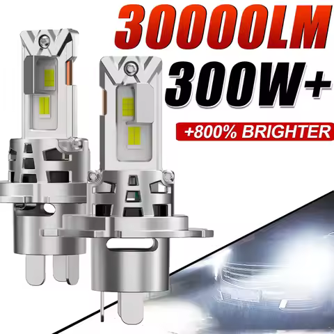 H4 H7 LED Headlights 300000LM 300W CANBUS Plug-N-Play Turbo Auto Bulb High Low Light Fog Lamp 12V 24