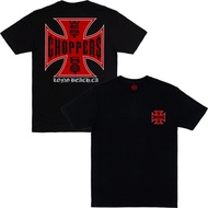 ESTCOAST CHOPPERS RED TEXT WHITE/ Distro T-Shirt for Men and Women, Premium 24s combed Cotton, Thick