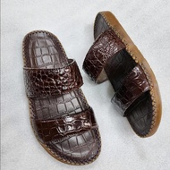 Dép Sandal Nam 2 Quai Ngang Da Thật Phong Cách Lịch Lãm CS2Q