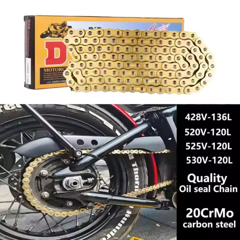 DID O-Ring 520 525 530 428 Chains 120 136 Links Motorcycle Chain Oil Seal Chain for Yamaha Suzuki Di