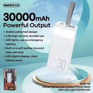 REMAX CHINEN SERIES 2.4A WITH LED LIGHT OUTDOOR POWER BANK 30000MAH MODEL:-RPP-10 powerbank