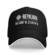 Reykjavik Iceland Coordinates Best Selling Top Quality Baseball Cap