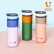 [Asobu] Aspen Temperature-Retaining Glass Ceramic Inside 600ml With Straw Stainless Steel Vacuum Tum