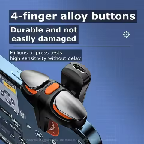 Controller Mobile Phone 4 Finger PUBG Game Trigger JS68 L1 R1 Aim Shooting Gamepad Joystick for IOS 
