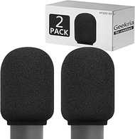 Geekria for Creators Foam Windscreen for 1.8" (45mm) Diameter Microphones, Antipop Foam Cover, Mic W