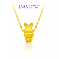 TAKA Jewellery 999 Pure Gold Pendant Bunny with 9K Gold Chain