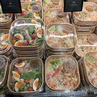 RORA - (10 Pcs) Disposable Kraft Brown Paper Bowls with lid l Laksa Bowl Bekas Oden Nasi Air Tapau B