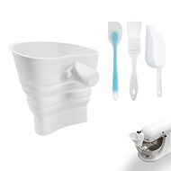 Silicone Flour Funnel for KitchenAid Stand Mixers, Foldable Wide-Mouth Design, Anti-Clog and Splash-