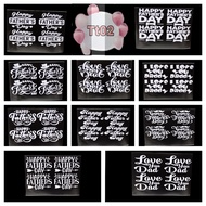 Sticker/Pelekat Ucapan Happy Fathers Day & Happy Mothers Day  Saiz A5