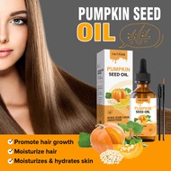Pumpkin Seed Oil, Pure Cold Pressed Pumpkin Seed Oil for Dry Damaged Hair Growth, Moisturizing Scalp