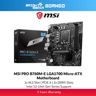 MSI PRO B760M-E DDR5 LGA1700 Micro-ATX Motherboard