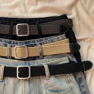 belt for woman belt for women jeans belt for women Woven Elastic Casual Men's Belt Alloy Perforation