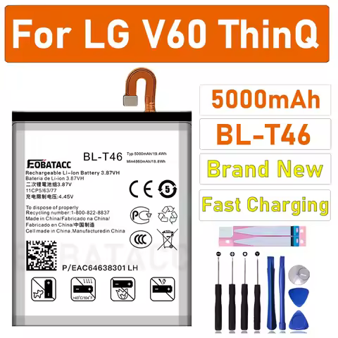 BL-T46 5000mAh Replacement Battery for LG V60 ThinQ LMV600VM V600VM V600QM5